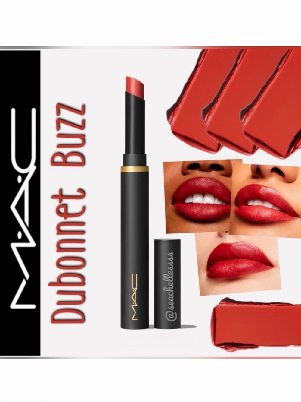 Mac Cosmetics Powder Kiss Velvet Blur Slim Stick Dubonnet Buzz Brand New In Box
